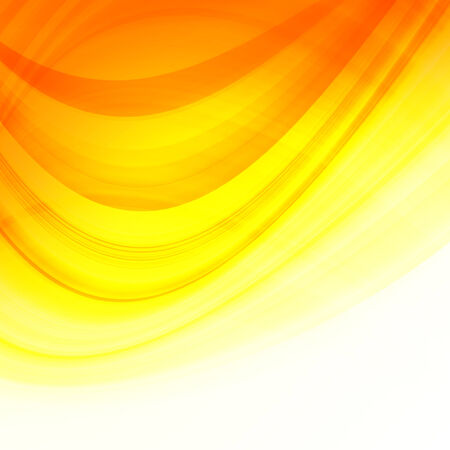 Orange and yellow background of abstract warm curvesの写真素材