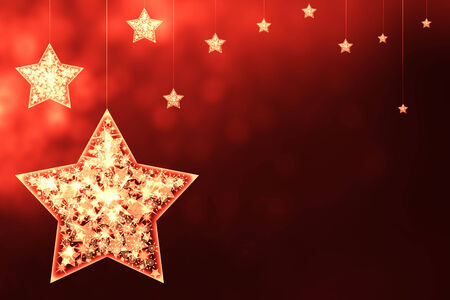 Festive Christmas background with starsの写真素材
