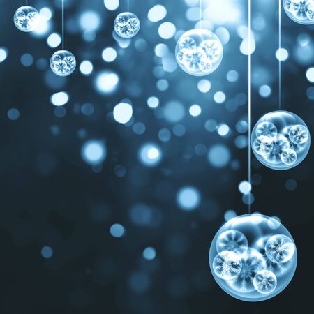 christmas background with baublesの写真素材