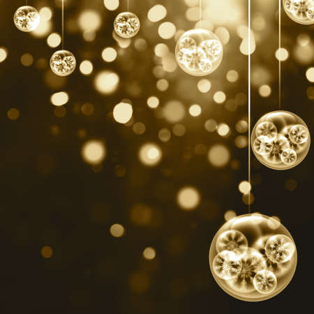 christmas background with baublesの写真素材
