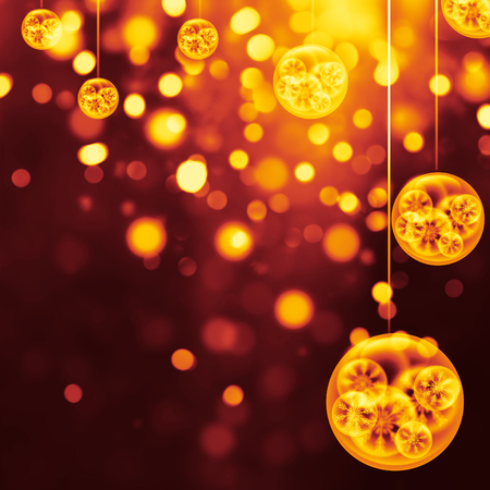 christmas background with baublesの写真素材