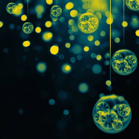 christmas background with baublesの写真素材