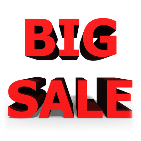 3D render of Big Sale Wordの写真素材