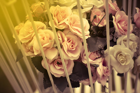 beautiful flowers.Vintage or retro toneの写真素材