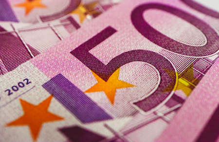 500 euro banknote close up. Five hundred euro money macro view.の写真素材