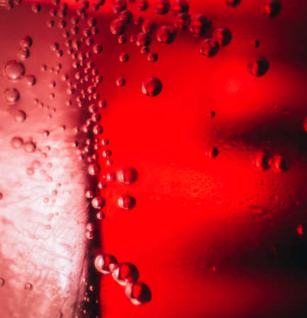Red abstract scientific background. Biological blood macro background.の写真素材