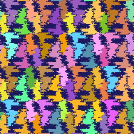 Seamless bright colorful pattern with abstract elements . Creative vector background. Web design.のイラスト素材