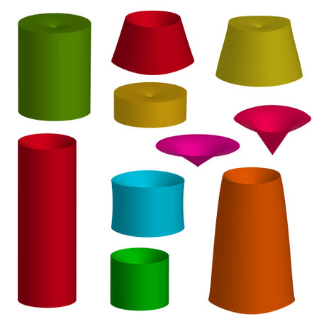 3D geometric shapes.のイラスト素材