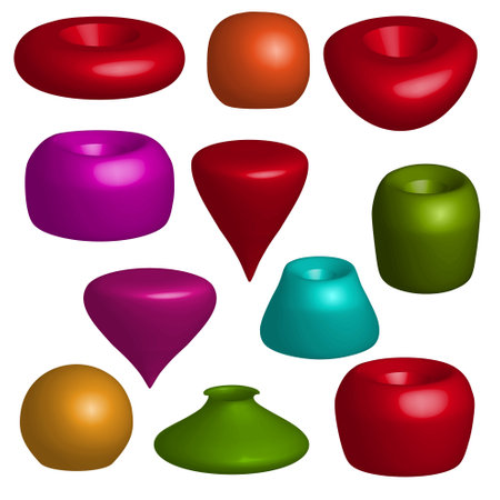 3D geometric shapes.