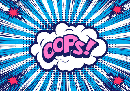 Comic book explosion background with text. Pop art retro vector illustrationのイラスト素材