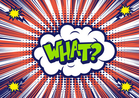 Comic book speech bubble with question mark. Vector illustration in retro styleのイラスト素材