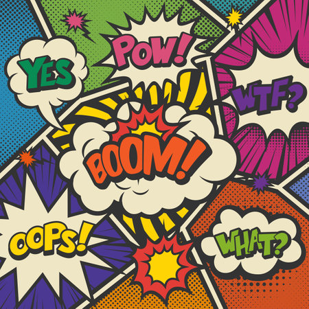 Comic book explosion. Pop art retro style. Vector illustration.のイラスト素材
