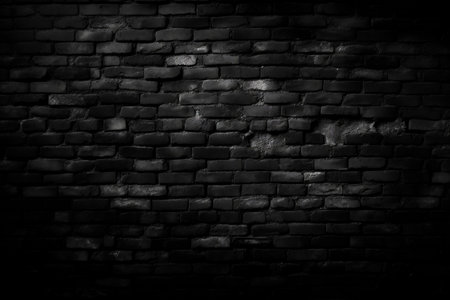 Black and white brick wall texture background. Black and white brick wall texture background.Generative AIの素材