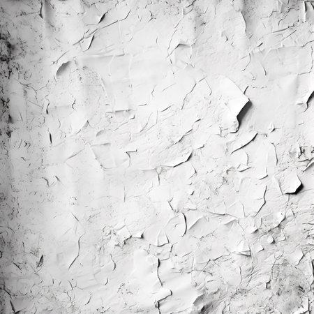 Old cracked white paint on the wall. Abstract background and texture for design.の素材