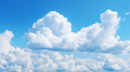 Cloudy blue sky abstract background, blue sky background with tiny clouds, 3d illustrationの素材