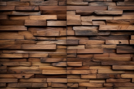 Wooden wall texture background, wood for interior exterior decoration and industrial construction concept design.の素材