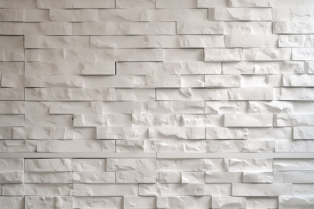 White brick wall texture background for interior exterior decoration and industrial construction concept design.の素材