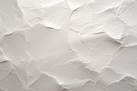 White crumpled paper background. Texture of white crumpled paper.の素材