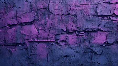 Abstract background of cracked concrete wall with purple paint. 3d renderingの素材