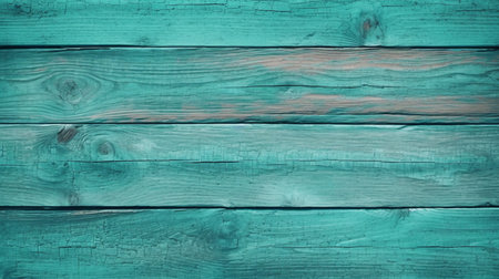 Turquoise painted wood wall texture. Abstract background for design.の素材