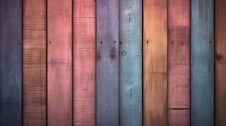 Colorful wood texture background. Abstract background of wooden planks.の素材
