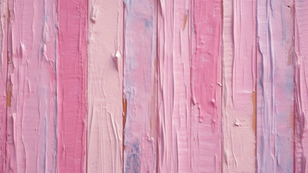 Pink and white paint on a wooden wall as an abstract background.の素材