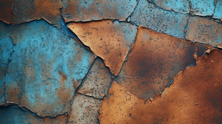 Rusty metal texture. Grunge background with scratches and cracksの素材