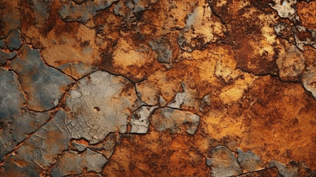Rusty metal background. Rusty metal texture with scratches and cracks.の素材