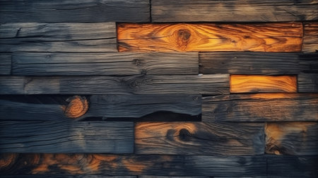 Wooden wall of a log house. Background and texture for design.の素材