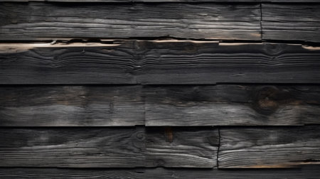 Wooden wall texture background. Wooden planks. Black and white.の素材