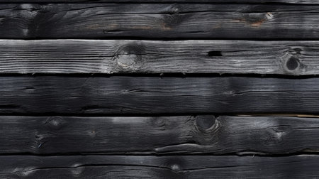 Wooden texture. Wood planks background. Black wood texture.の素材