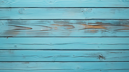 Blue painted wooden wall, texture or background. Close up view.の素材