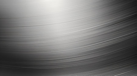 abstract background of brushed metal surface with some smooth lines in itの素材