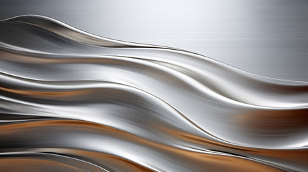 abstract metallic background with smooth lines in it and some smooth foldsの素材