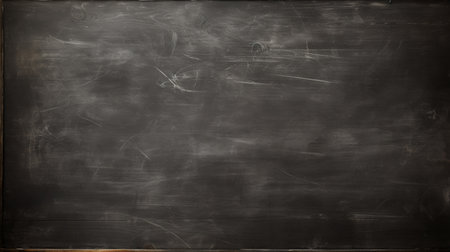 Chalk rubbed out on blackboard background, grunge chalkboardの素材