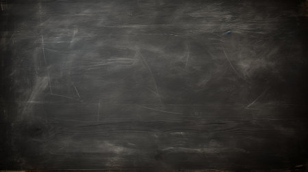 Chalk rubbed out on blackboard background, chalkboard texture.の素材