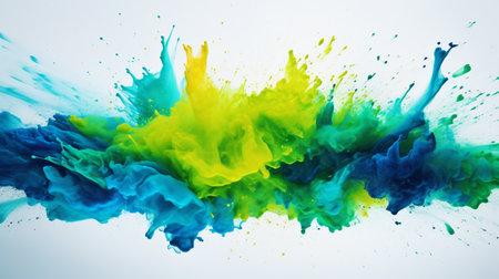 Colorful ink in water isolated on white background. Abstract background.の素材