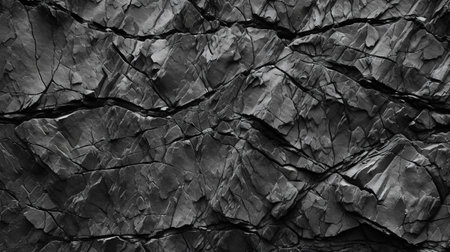 Black stone texture. Abstract background for design. Black and white.の素材