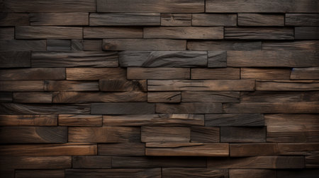 Wooden wall texture background. Dark wood plank wall texture background.の素材