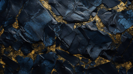 Black and blue marble texture background. High resolution photo. Full frame.の素材