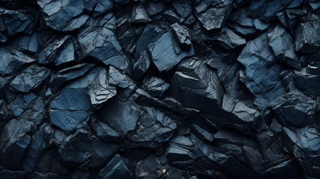 Dark blue stone background. Natural stone texture. Black stone background.の素材