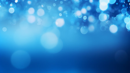 Abstract blue bokeh background. Festive defocused lights.の素材