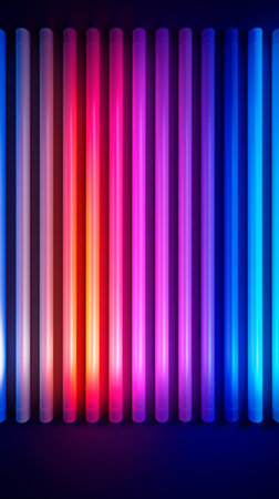 Neon glowing lines background. Vector illustration. Eps 10. RGB EPS 10の素材