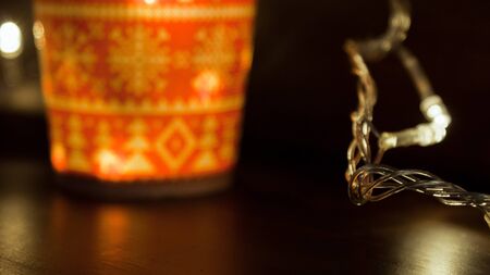 Christmas Glowing Cup With Lightsの写真素材