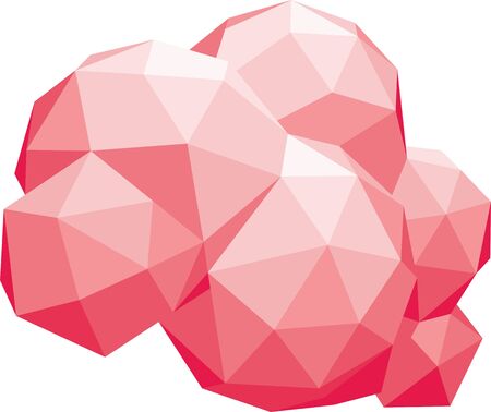 pink vector cloudのイラスト素材