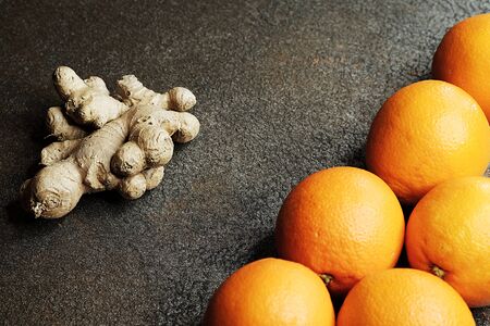Ginger and orangesの写真素材