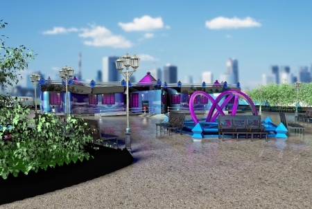 Project of a modern public buildings の写真素材