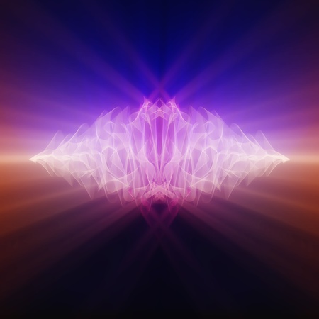 Beautiful magic glowing figure on a black backgroundの写真素材