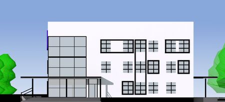 the project of a modern buildingの写真素材