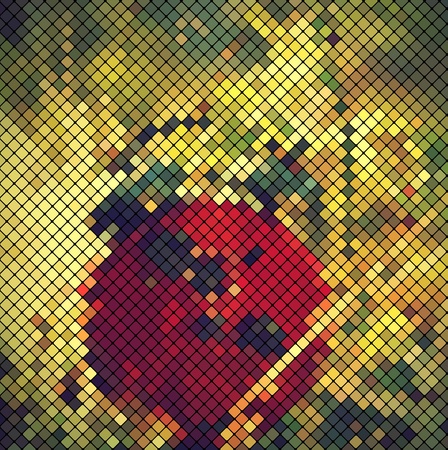 multicolor abstract light disco background square pixel mosaic vector eps 10のイラスト素材